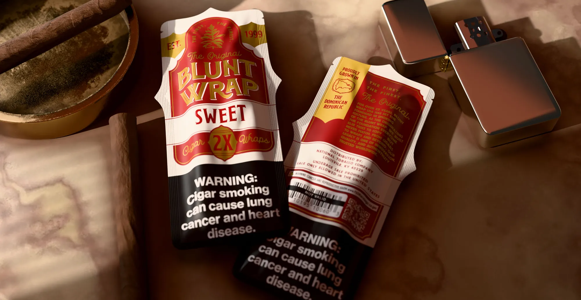 The Original Blunt Wrap 2X Sweet cigar wraps